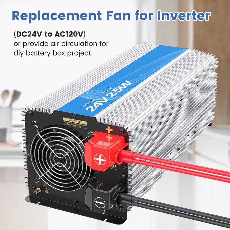 Wathai 120x120x25mm 120mm 24v Case Fan PC Cooling DC Brushless Motor Fan High Airflow - Image 4